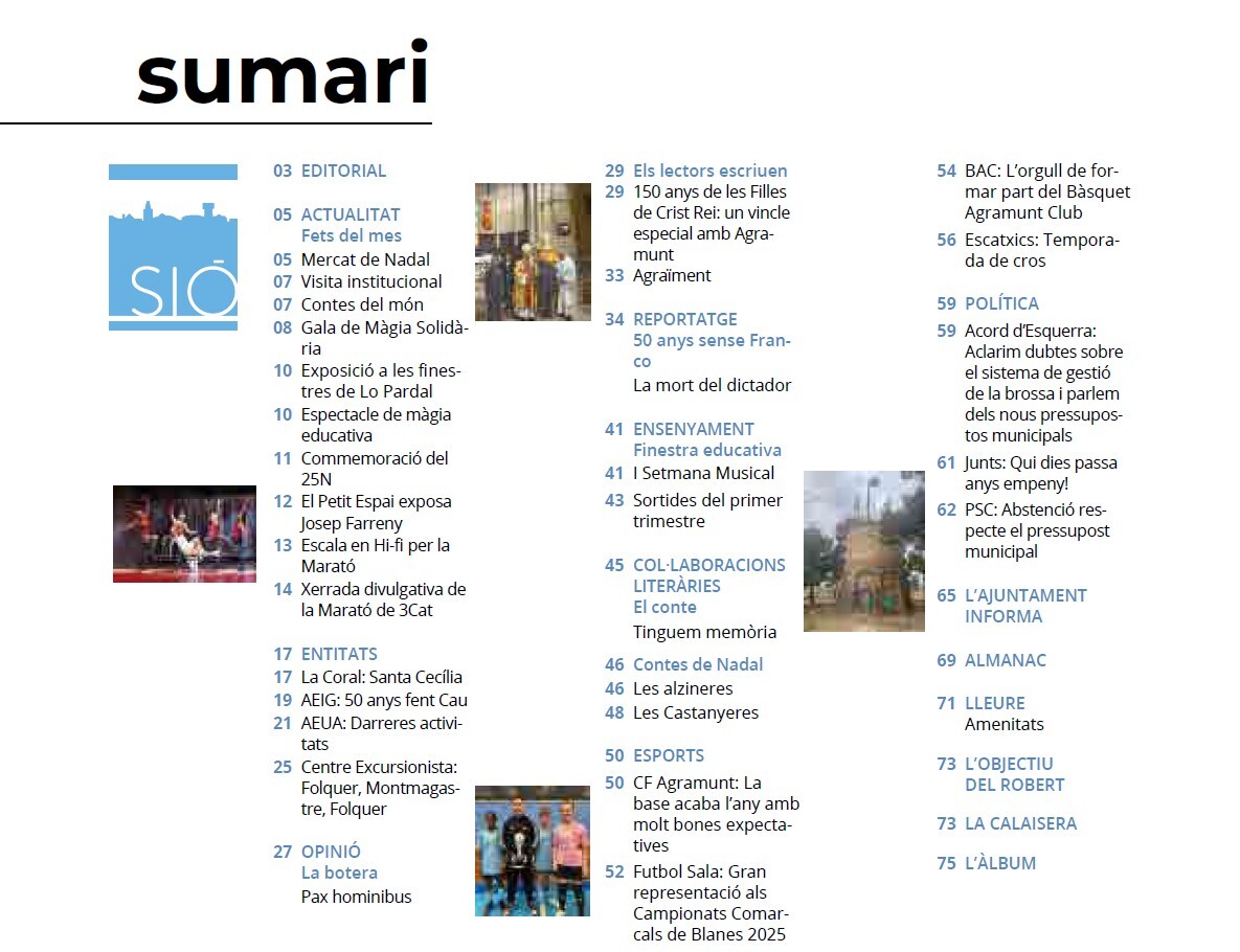 Sumari Sió 742. Desembre 2025