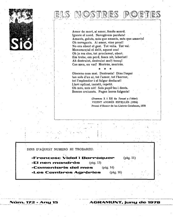Sió 172. Juny 1978