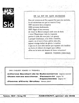 Sió 167. Gener 1978