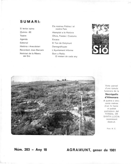 Sió 203. Gener 1981