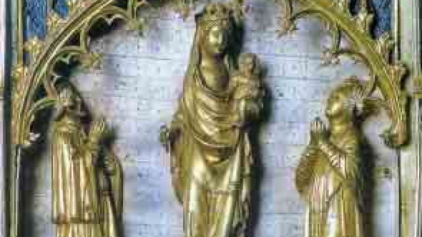 Representació dels reis Pere el Cerimoniós i Sibil·la de Fortià.