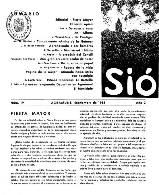 Sió 19. Setembre 1965