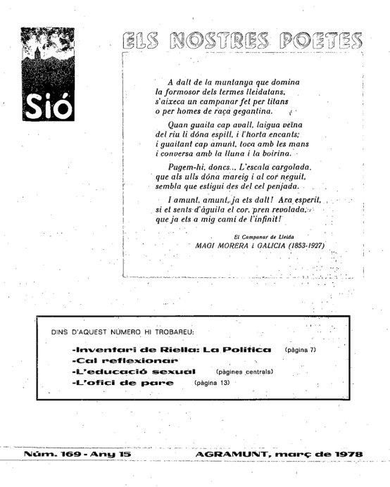 Sió 169. Març 1978