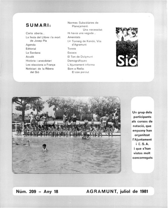 Sió 209. Juliol 1981