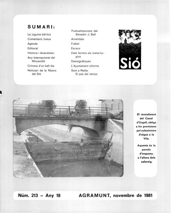 Sió 213. Novembre 1981