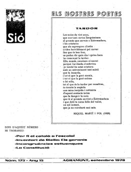 Sió 175. Setembre 1978