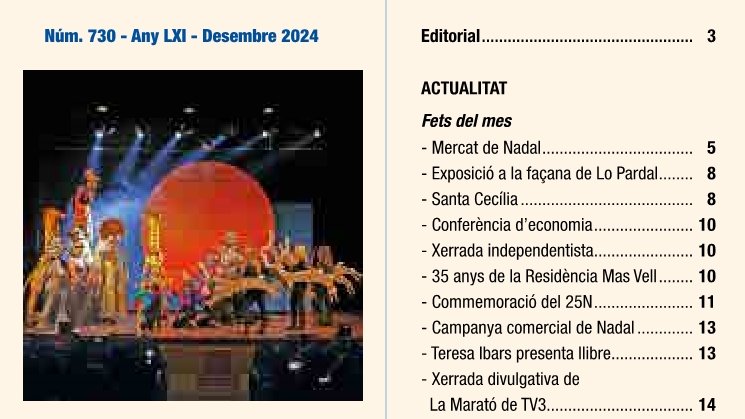 Sumari 730. Desembre 2024