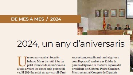 2024, un any d'aniversaris