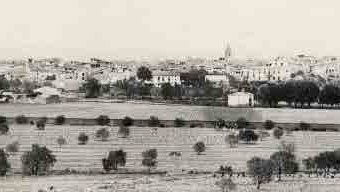 Vista general d’Agramunt a principis del segle XX.